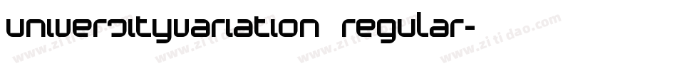 UniversityVariation Regular字体转换